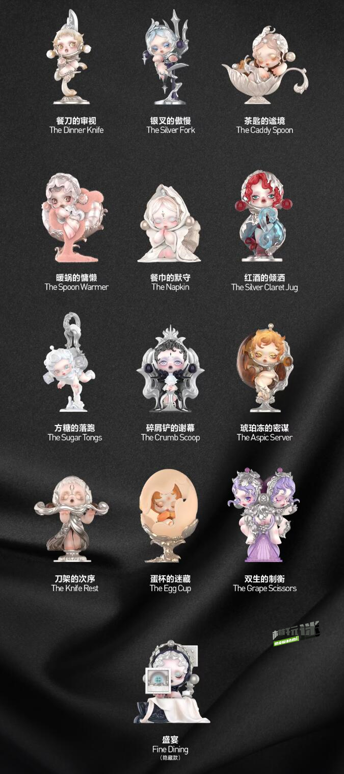 泡泡玛特推出“SKULLPANDA餐桌系列”盲盒